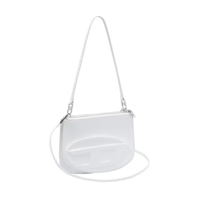 Diesel Women 1dr Twin Leather Shoulder Bag In White
