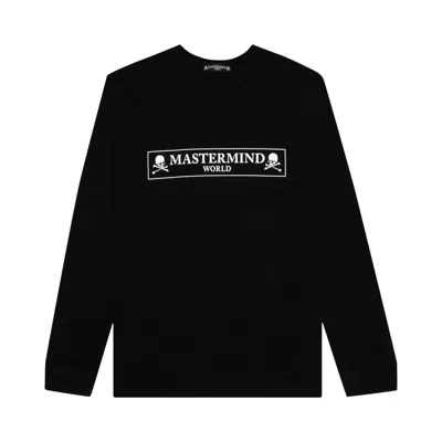 Pre-owned Mastermind Japan Mastermind World Boxed Logo Long-sleeve Tee 'black' | Men's Size M