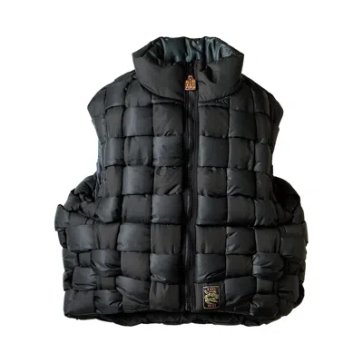 Pre-owned Kapital Rip Stop Nylon Keel Weaving Vest 'black' | Men's Size 1