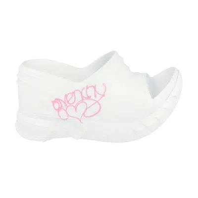 Pre-owned Givenchy Wmns Marshmallow Wedge Slides 'white Pink' | Women's Size 40