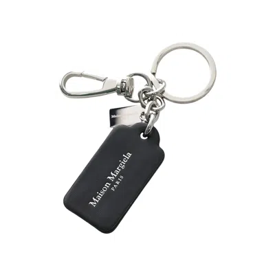 Pre-owned Maison Margiela Small Double Tag Keyring 'black' | Men's Size Onesize