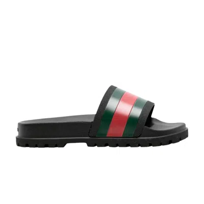 Pre-owned Gucci Web Slide 'black' 2020 | Men's Size 8
