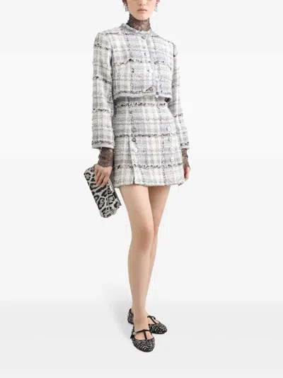 Dolce & Gabbana Women Chantilly Lace Top In Gray