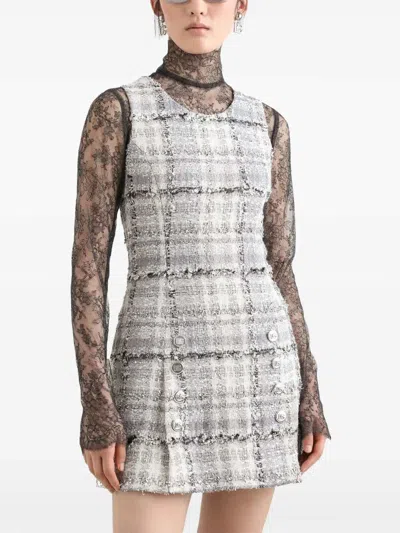 Dolce & Gabbana Women Chantilly Lace Top In Gray