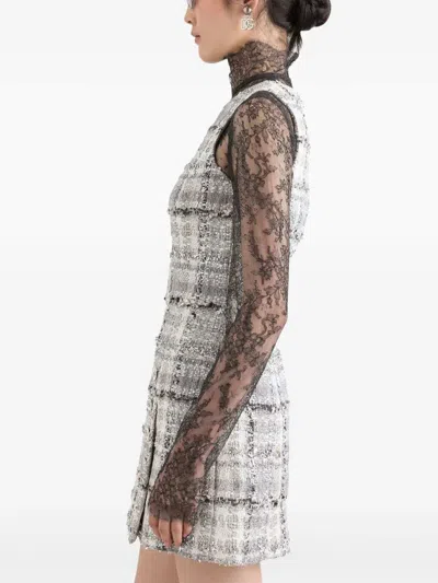 Dolce & Gabbana Women Chantilly Lace Top In Gray