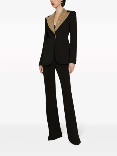 Dolce & Gabbana Sequin Virgin Wool Tailored Blazer Jacket In Multi