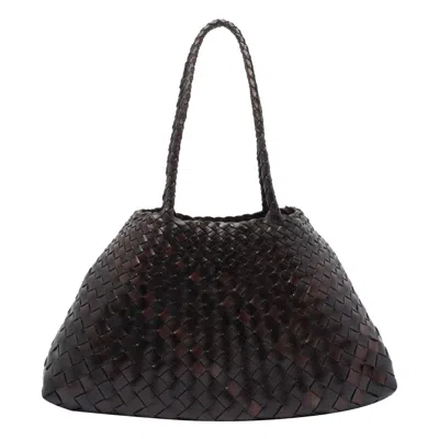 Dragon Diffusion Women Large Santa Croce Shoulder Bag In Brown