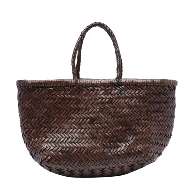 Dragon Diffusion Women Mini Bamboo Triple Jump Handbag In Brown