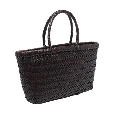 Dragon Diffusion Women Mini Flat Gora Basket Bag In Brown