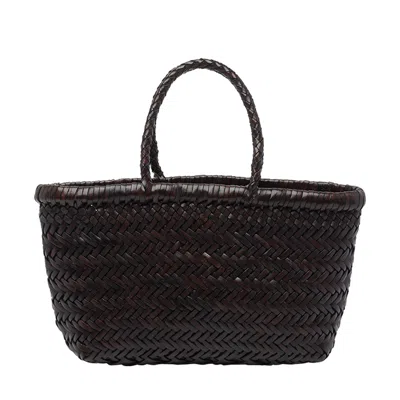 Dragon Diffusion Women Mini Flat Gora Basket Bag In Brown