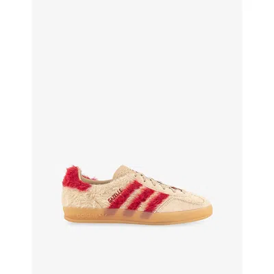 Adidas Originals Womens Adidas Gazelle Faux-fur And Suede Trainers In Multi
