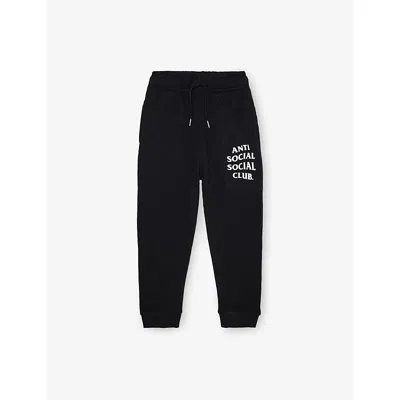 Anti Social Social Club Mind Games Cotton-jersey Jogging Bottoms 3-13 In Black