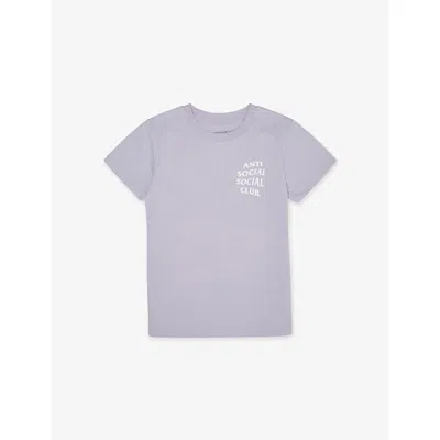Anti Social Social Club Kkotch Branded Cotton-jersey T-shirt 3-13 In Purple