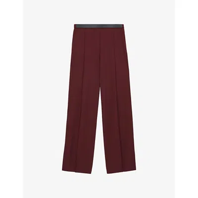 Loewe Trousers In Wool In Burgundy