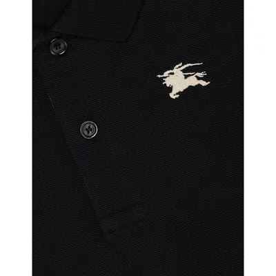Burberry Cotton Piqué Polo Shirt 4-1 In Black