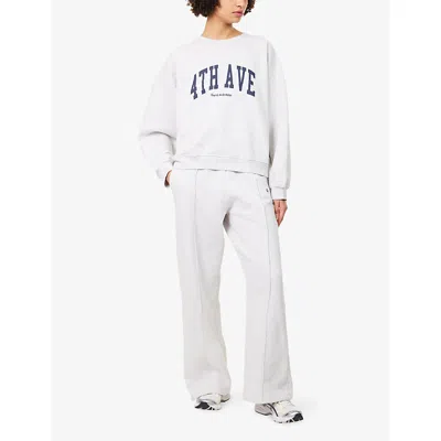 4th & Reckless Womens  Fergie Logo-embroidered Cotton Jogging Bottoms In Purple