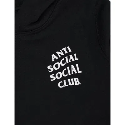 Anti Social Social Club Mind Games Branded Cotton-jersey Hoody 3-13 In Black