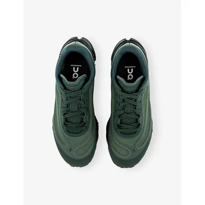 On Cloudflow 5 Ad Rubber-trimmed Mesh Sneakers In Green