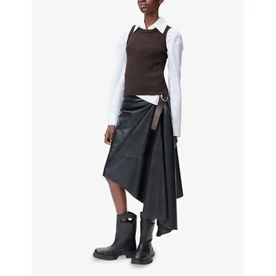 Loewe Ribbed Viscose-blend Tank Top In Brown