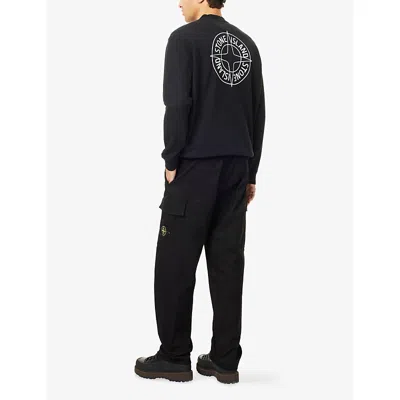 Stone Island Oversized-fit Crewneck Sweatshirt With Outline Compass Print In Multi