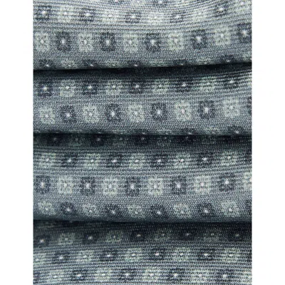 Corneliani Mens  Patterned Silk Tie In Gray