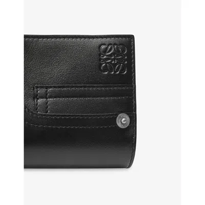 Loewe Panta Leather Compact Wallet In Black