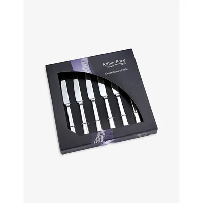 Arthur Price Everyday Classic Horizon Set Of Six Stainless-steel Steak Knives In Black