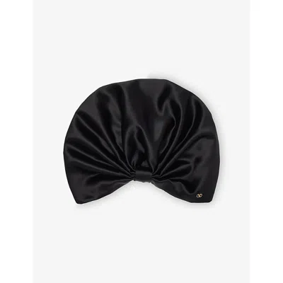 Valentino Womens  Garavani Bow Silk Turban In Black