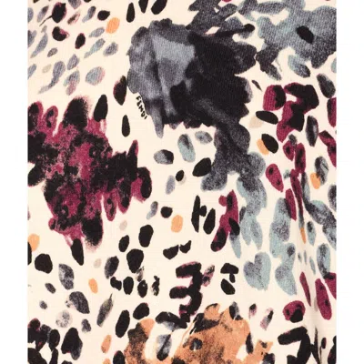 Fendi Wool And Cashmere Moth-print Pullover Clothing In Multi