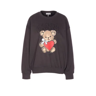 Ganni Women Bear Sweatshirt In Black