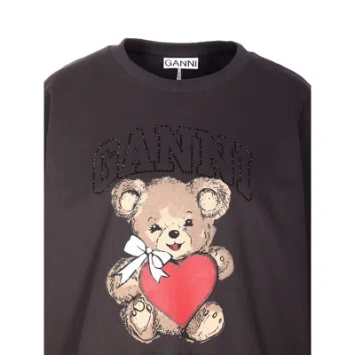 Ganni Women Bear Sweatshirt In Black