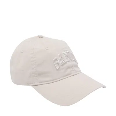 Ganni Canvas Cap With Logo In White