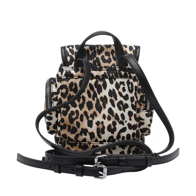 Ganni Women Animalier Print Nano Backpack In Multi