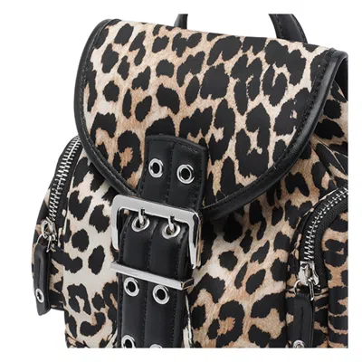 Ganni Women Animalier Print Nano Backpack In Multi