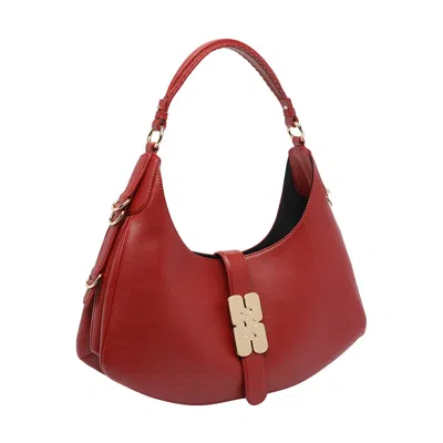 Ganni Women Small Kat Shoulder Bag In Red