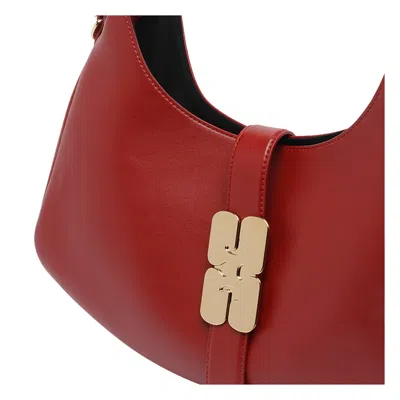 Ganni Women Small Kat Shoulder Bag In Red