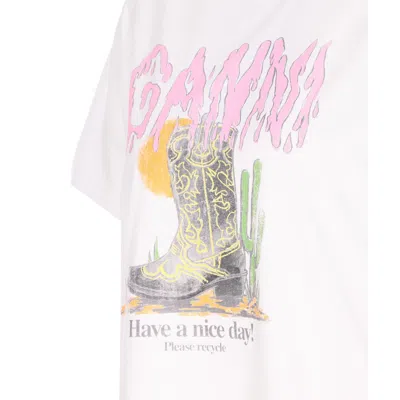 Ganni Women Vintage Wash T-shirt In Multi