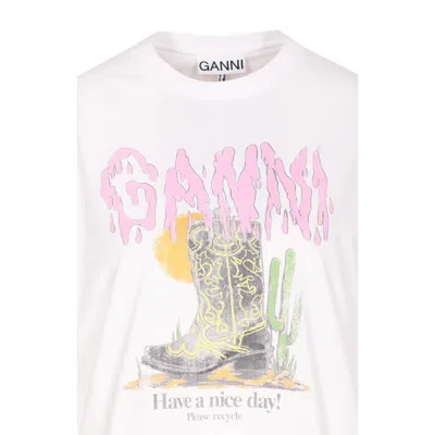 Ganni Women Vintage Wash T-shirt In Multi
