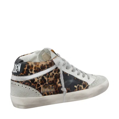 Golden Goose Mid Star Sneakers In Animalier Pony Skin In Multi