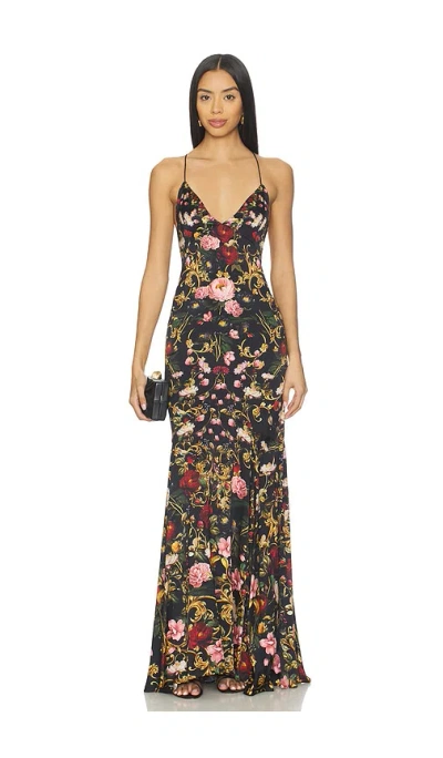 Alice And Olivia Milta Mermaid Slip Dress In Multi