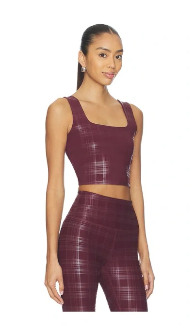 Beyond Yoga Tank-top Beyond The Studio In Burgundy
