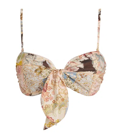 Zimmermann Daylight Bandeau Bikini Top In Multi
