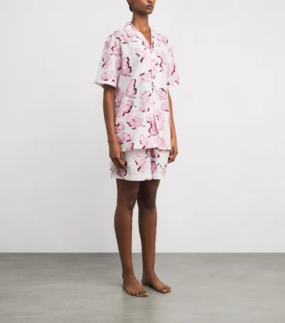 Olivia Von Halle Cotton-silk Plume Emeli Pyjama Set In Multi