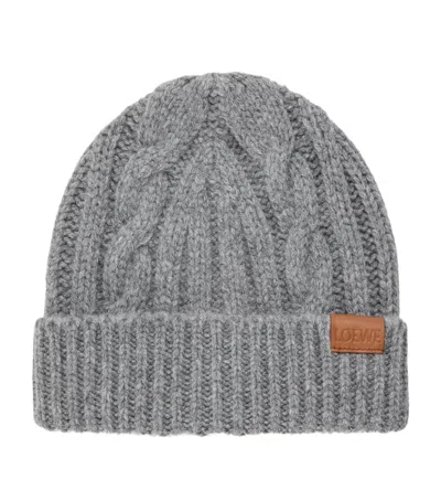 Loewe Wool Beanie In Gray