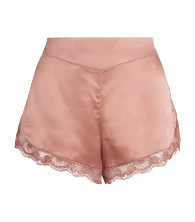 Simone Perele Silk-blend Love Me Pyjama Shorts In Pink