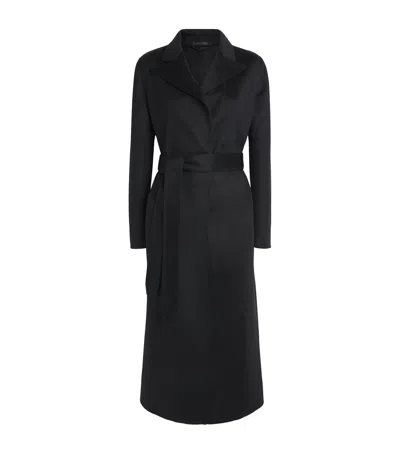 Brioni Cashmere Claudie Wrap Coat In Black