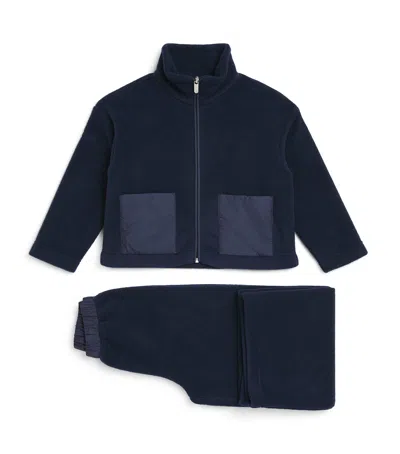 Il Gufo Fleece Sweatshirt And Trousers Set In Blue