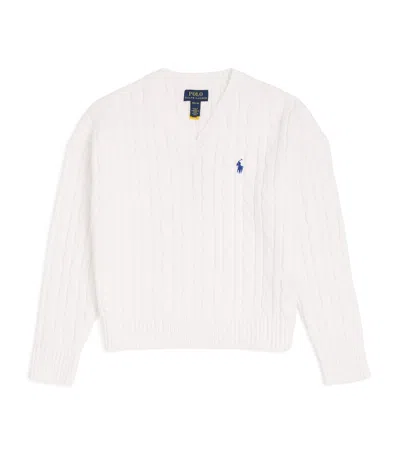Ralph Lauren Cotton Cable-knit Sweater In White