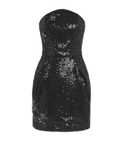 Sabina Bilenko Sequin Ivonne Mini Dress In Black