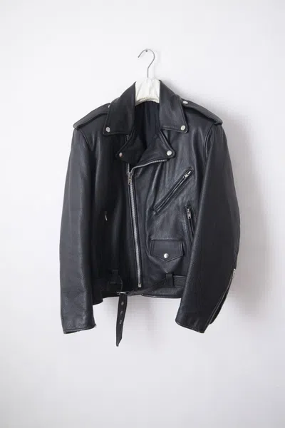 Pre-owned Vintage 1990's Black Leather Perfecto Jacket